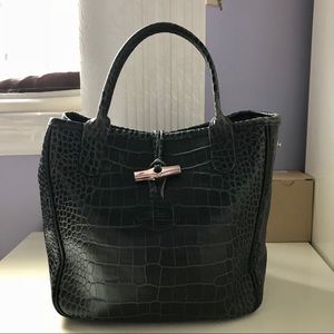 Longchamp mini Roseau in forest green